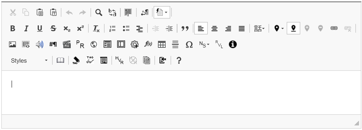 CKEditor with styling and other controls available above the text box