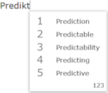 word prediction tool example